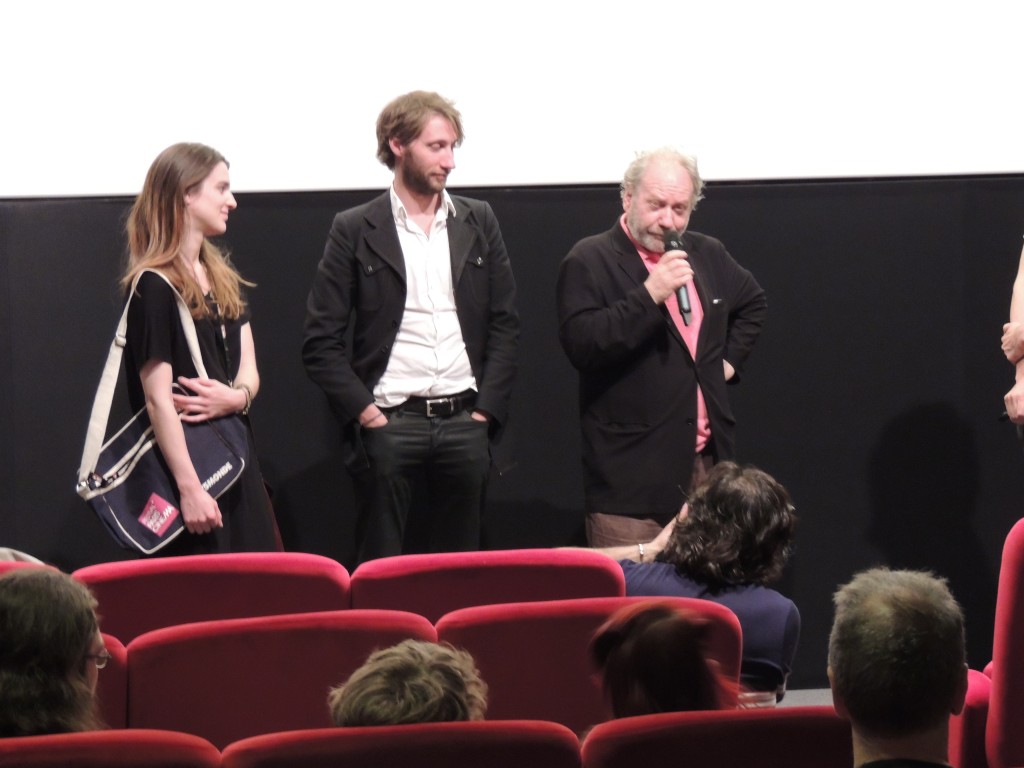 Romain Protat et Jackie Berroyer présentent le film avant la projection à Panic! Cinema
